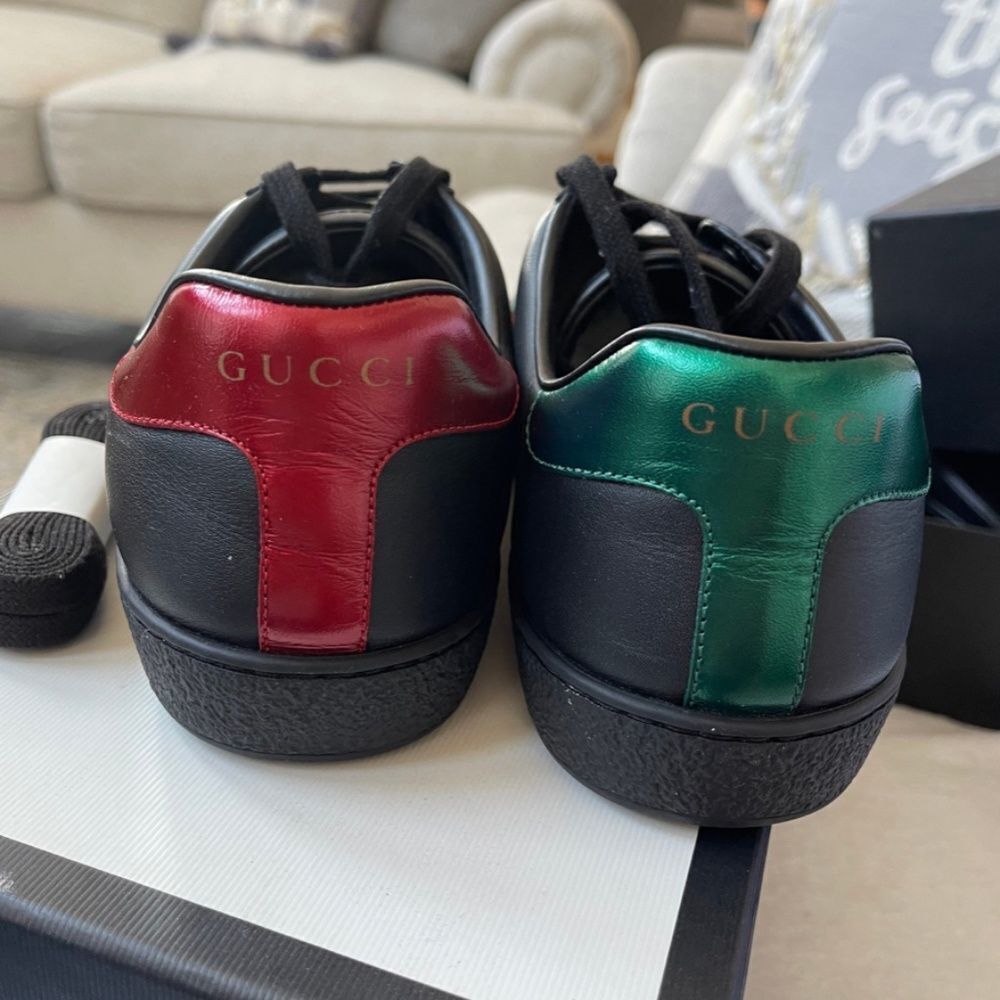 Gucci Ace Leather Sneakers - Picture 3 of 4